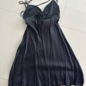 Midnight Blue Silk Cocktail Dress